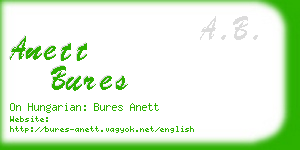 anett bures business card